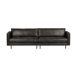 WOOOD Rodeo Classic 3-zits bank eco-leer Zwart