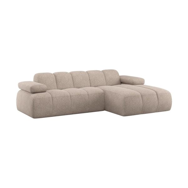 WOOOD Mojo chaise longue bank rechts wollig Donkerzand