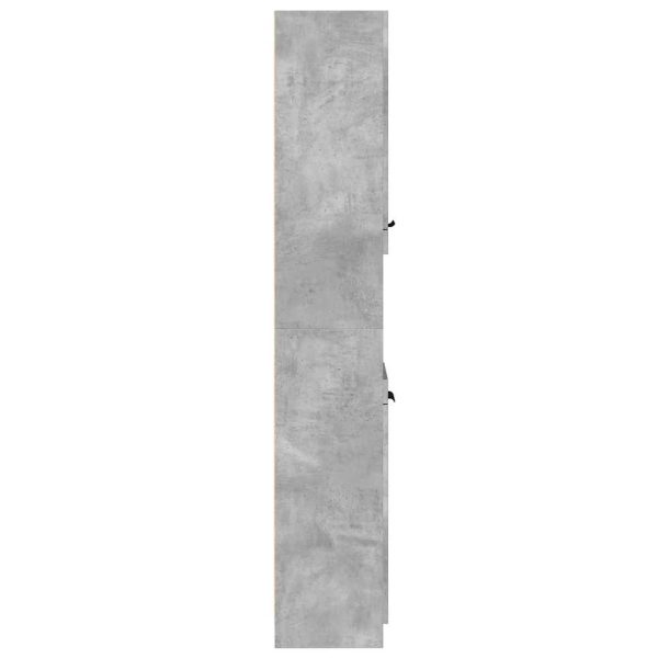 Badkamerkast 32x34x188,5 cm betongrijs bewerkt hout