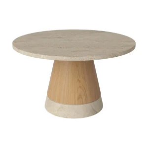 Bolia Piro salontafel Ø60 cm Sand Travertine geolied eiken