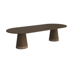 Bolia Piro Grand eettafel 300x125 cm donker geolied eiken marmer
