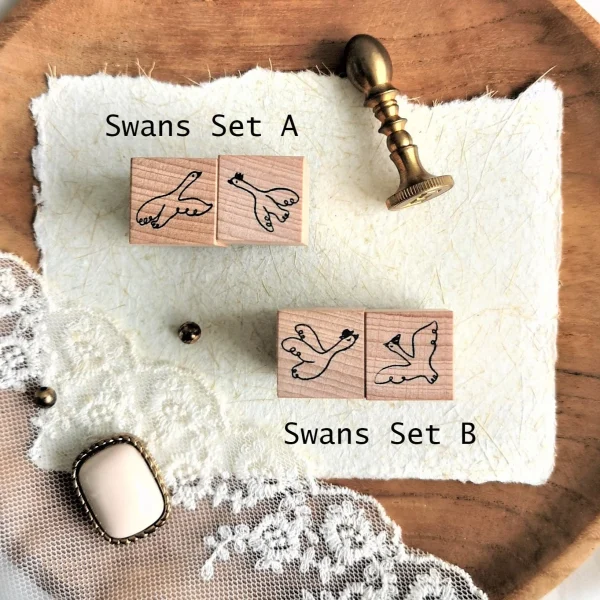 Eileen Tai - Stamp - Swans Set A 